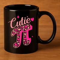 Cutie Pink Pi Day 2024 11oz C Handle Ceramic Mug