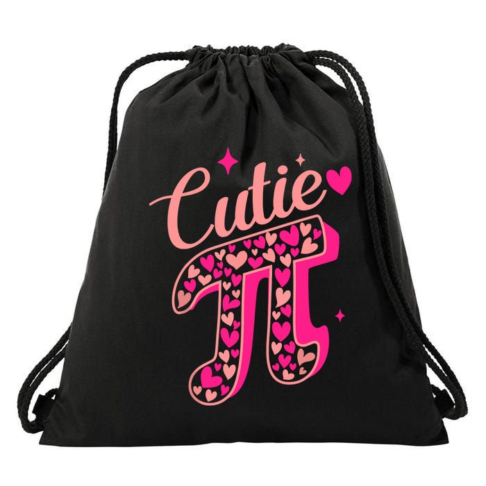 Cutie Pink Pi Day 2024 Drawstring Bag