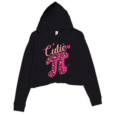 Cutie Pink Pi Day 2024 Crop Fleece Hoodie