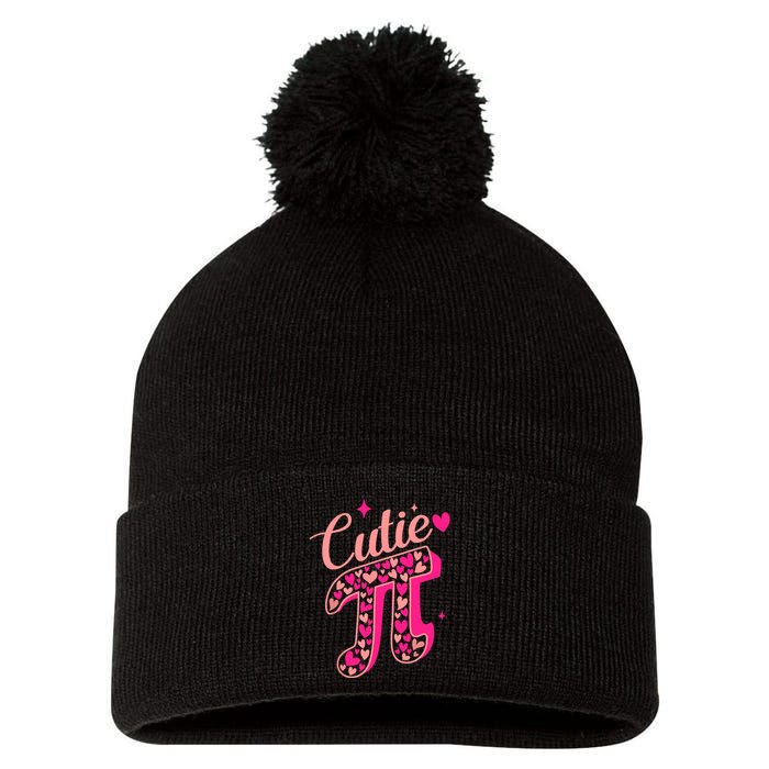 Cutie Pink Pi Day 2024 Pom Pom 12in Knit Beanie