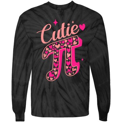 Cutie Pink Pi Day 2024 Tie-Dye Long Sleeve Shirt