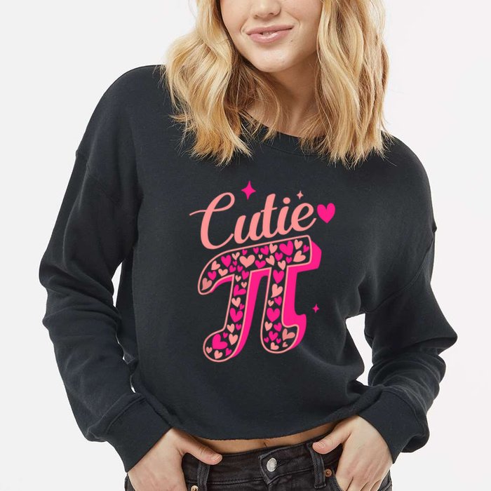 Cutie Pink Pi Day 2024 Cropped Pullover Crew