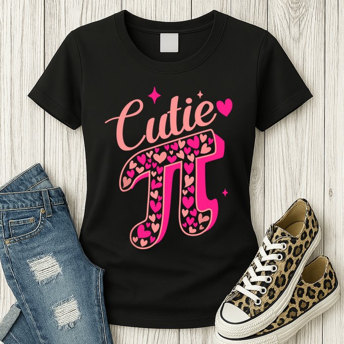 Cutie Pink Pi Day 2024 Womens T-Shirt