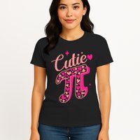 Cutie Pink Pi Day 2024 Womens T-Shirt