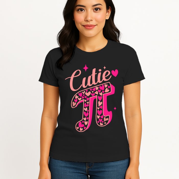 Cutie Pink Pi Day 2024 Womens T-Shirt