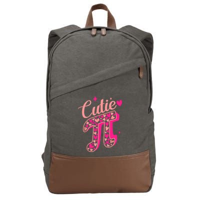 Cutie Pink Pi Day 2024 Cotton Canvas Backpack
