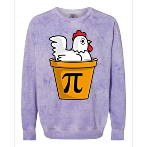 Chicken Pot Pie Math Geek March 14 Pi Day Teacher Professor Gift Colorblast Crewneck Sweatshirt