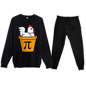 Chicken Pot Pie Math Geek March 14 Pi Day Teacher Professor Gift Premium Crewneck Sweatsuit Set