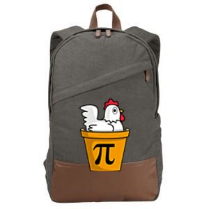 Chicken Pot Pie Math Geek March 14 Pi Day Teacher Professor Gift Cotton Canvas Backpack