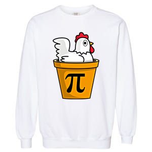 Chicken Pot Pie Math Geek March 14 Pi Day Teacher Professor Gift Garment-Dyed Sweatshirt