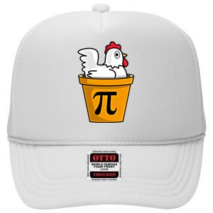 Chicken Pot Pie Math Geek March 14 Pi Day Teacher Professor Gift High Crown Mesh Back Trucker Hat