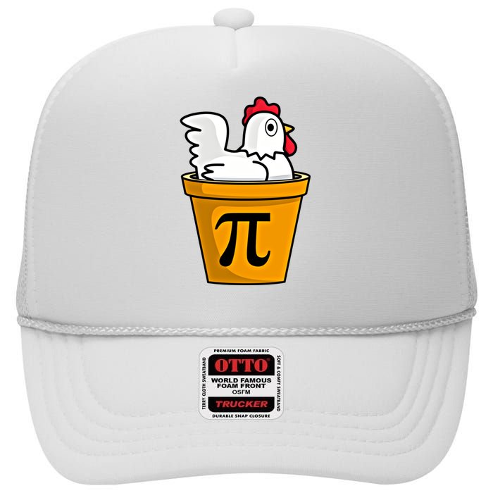 Chicken Pot Pie Math Geek March 14 Pi Day Teacher Professor Gift High Crown Mesh Back Trucker Hat