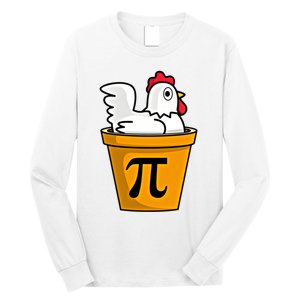 Chicken Pot Pie Math Geek March 14 Pi Day Teacher Professor Gift Long Sleeve Shirt