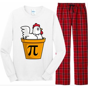 Chicken Pot Pie Math Geek March 14 Pi Day Teacher Professor Gift Long Sleeve Pajama Set