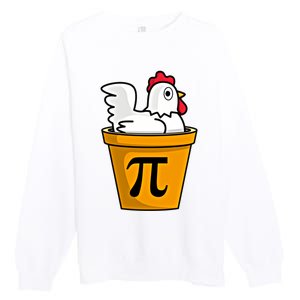 Chicken Pot Pie Math Geek March 14 Pi Day Teacher Professor Gift Premium Crewneck Sweatshirt