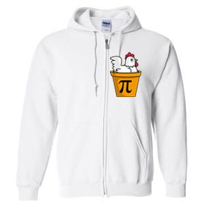 Chicken Pot Pie Math Geek March 14 Pi Day Teacher Professor Gift Full Zip Hoodie