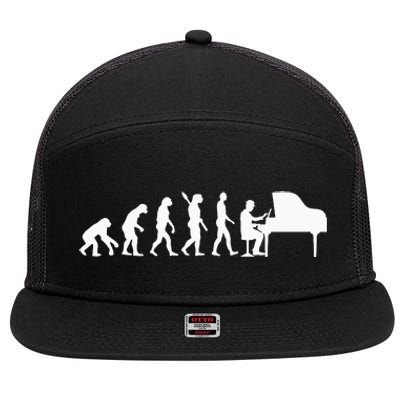 Cool Piano Player Design For Wo Piano Teacher Pianist 7 Panel Mesh Trucker Snapback Hat