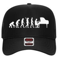 Cool Piano Player Design For Wo Piano Teacher Pianist High Crown Mesh Back Trucker Hat