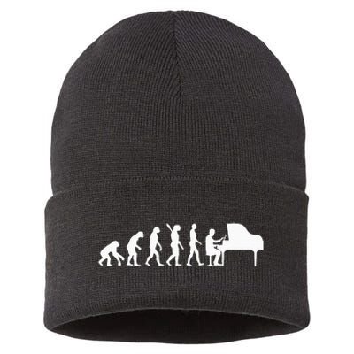 Cool Piano Player Design For Wo Piano Teacher Pianist Sustainable Knit Beanie