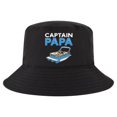 Captain Papa. Pontoon Boat Captain Cool Comfort Performance Bucket Hat