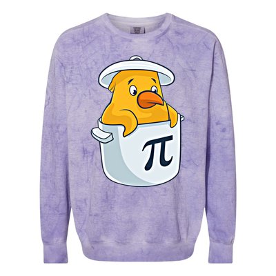 Chicken Pot Pie National Pi Day Pun Math Numbers March 14 Gift Colorblast Crewneck Sweatshirt