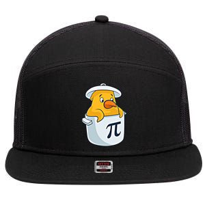 Chicken Pot Pie National Pi Day Pun Math Numbers March 14 Gift 7 Panel Mesh Trucker Snapback Hat