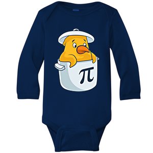 Chicken Pot Pie National Pi Day Pun Math Numbers March 14 Gift Baby Long Sleeve Bodysuit