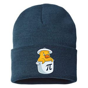 Chicken Pot Pie National Pi Day Pun Math Numbers March 14 Gift Sustainable Knit Beanie