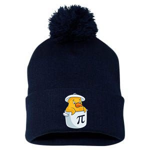 Chicken Pot Pie National Pi Day Pun Math Numbers March 14 Gift Pom Pom 12in Knit Beanie