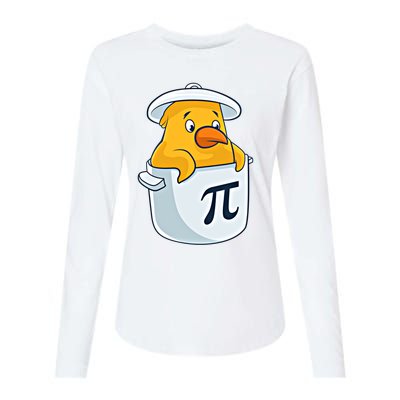 Chicken Pot Pie National Pi Day Pun Math Numbers March 14 Gift Womens Cotton Relaxed Long Sleeve T-Shirt