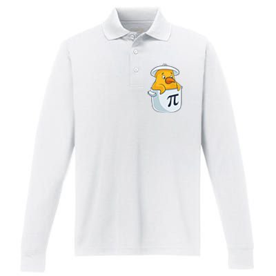 Chicken Pot Pie National Pi Day Pun Math Numbers March 14 Gift Performance Long Sleeve Polo