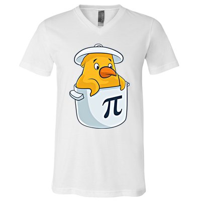 Chicken Pot Pie National Pi Day Pun Math Numbers March 14 Gift V-Neck T-Shirt