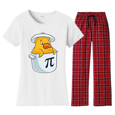 Chicken Pot Pie National Pi Day Pun Math Numbers March 14 Gift Women's Flannel Pajama Set