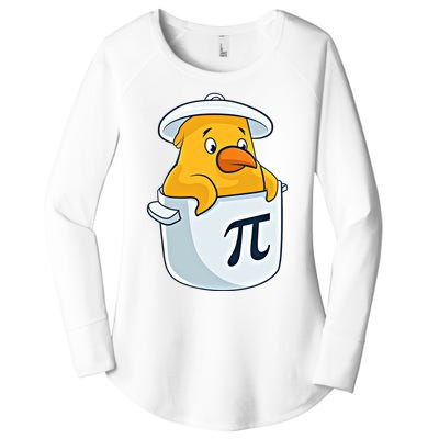 Chicken Pot Pie National Pi Day Pun Math Numbers March 14 Gift Women's Perfect Tri Tunic Long Sleeve Shirt