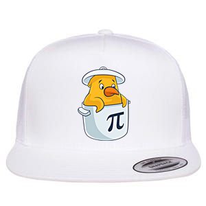 Chicken Pot Pie National Pi Day Pun Math Numbers March 14 Gift Flat Bill Trucker Hat