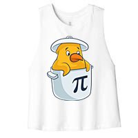 Chicken Pot Pie National Pi Day Pun Math Numbers March 14 Gift Women's Racerback Cropped Tank