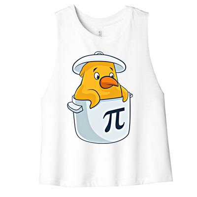 Chicken Pot Pie National Pi Day Pun Math Numbers March 14 Gift Women's Racerback Cropped Tank