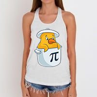 Chicken Pot Pie National Pi Day Pun Math Numbers March 14 Gift Women's Knotted Racerback Tank