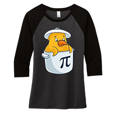 Chicken Pot Pie National Pi Day Pun Math Numbers March 14 Gift Women's Tri-Blend 3/4-Sleeve Raglan Shirt