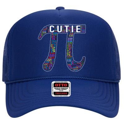 Cutie Pi Pie Math Gift I Fun Math Geek Nerd Great Gift High Crown Mesh Back Trucker Hat