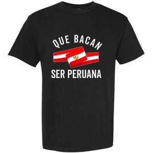 Camiseta Peruana Peruvian Flag Pride Peru Mujer Slang Women Garment-Dyed Heavyweight T-Shirt