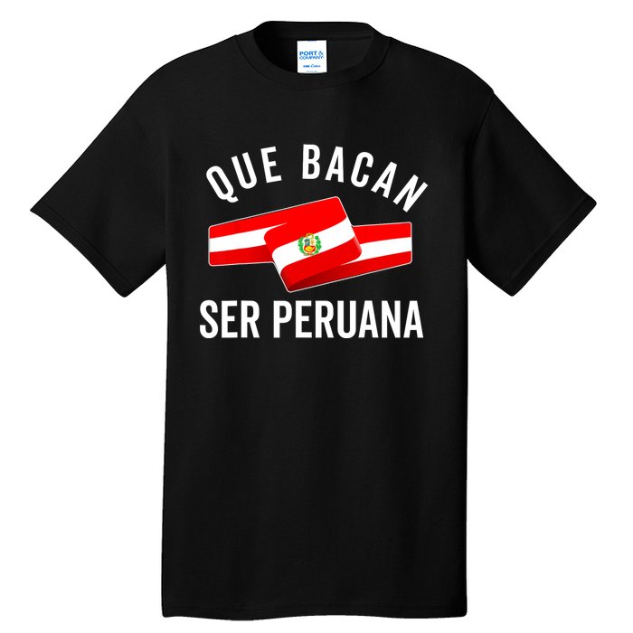 Camiseta Peruana Peruvian Flag Pride Peru Mujer Slang Women Tall T-Shirt