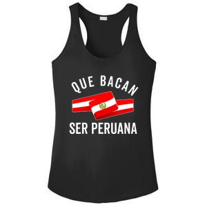 Camiseta Peruana Peruvian Flag Pride Peru Mujer Slang Women Ladies PosiCharge Competitor Racerback Tank