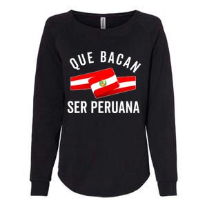 Camiseta Peruana Peruvian Flag Pride Peru Mujer Slang Women Womens California Wash Sweatshirt