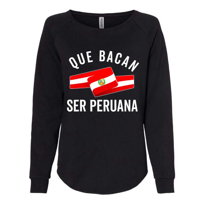 Camiseta Peruana Peruvian Flag Pride Peru Mujer Slang Women Womens California Wash Sweatshirt