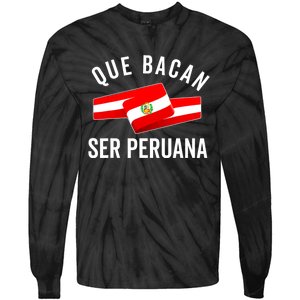 Camiseta Peruana Peruvian Flag Pride Peru Mujer Slang Women Tie-Dye Long Sleeve Shirt