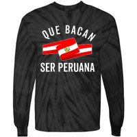 Camiseta Peruana Peruvian Flag Pride Peru Mujer Slang Women Tie-Dye Long Sleeve Shirt