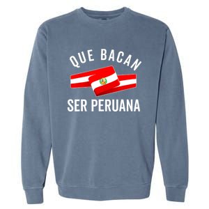 Camiseta Peruana Peruvian Flag Pride Peru Mujer Slang Women Garment-Dyed Sweatshirt