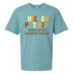 Chicken Pot Pie Three Of My Favorite Things Funny & Humor Pi Sueded Cloud Jersey T-Shirt