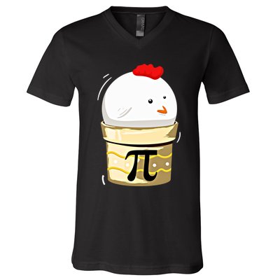 Chicken Pot Pie Pi Day Math Teachers Gift Funny Geeks Cute Gift V-Neck T-Shirt